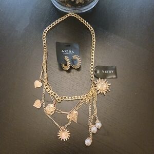 AKIRA Gold & Pearl Jewelry Bundle